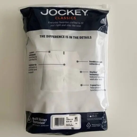 Jockey XL 3 Pack Full-Cut Woven Boxers - Picture 2 of 2